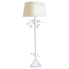 Vintage Cream White Floor Lamp in the Style of Giacometti