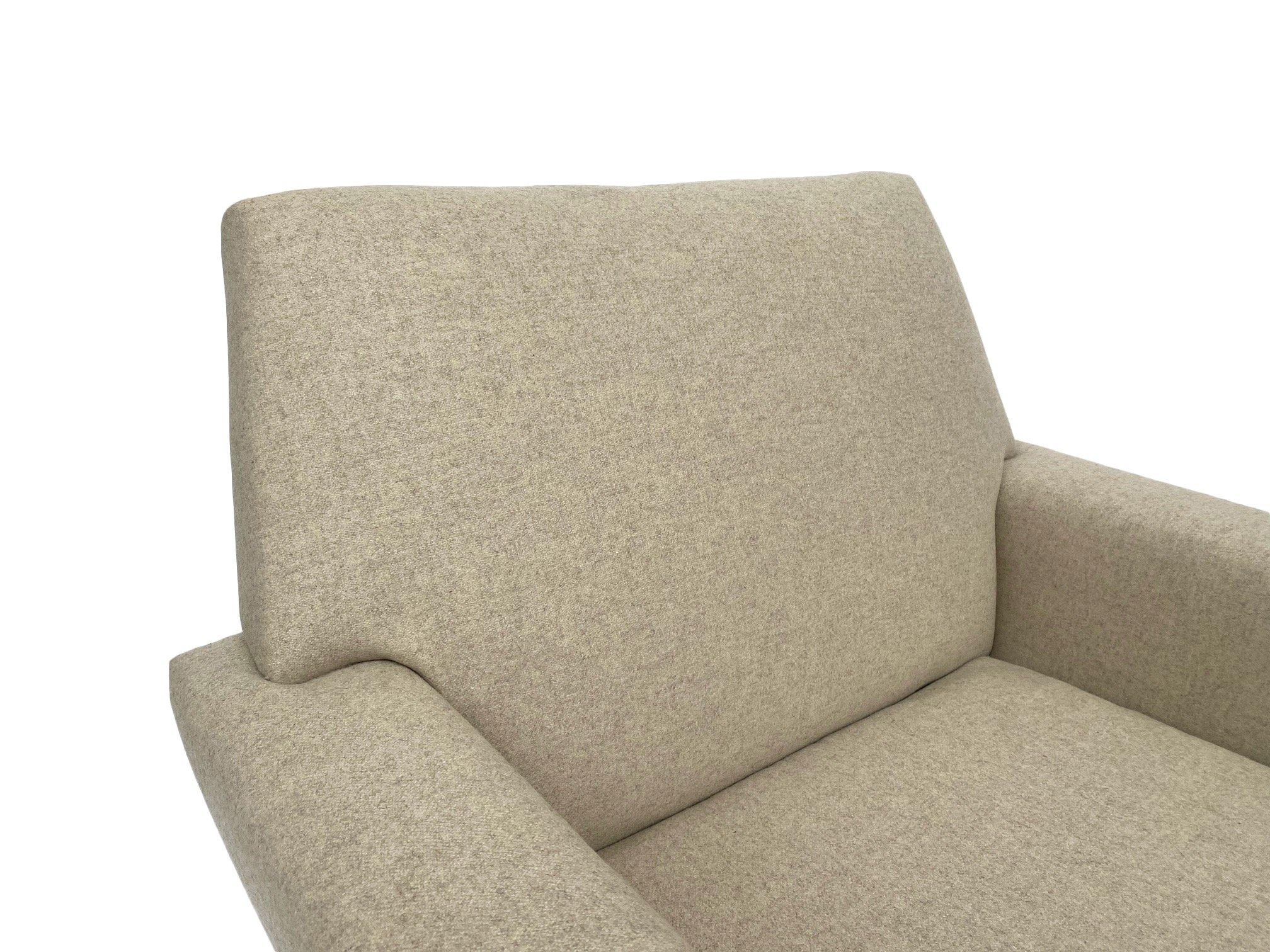 Cream Wool and Teak Armchair Mid Century Chair 1960s Danish 10
