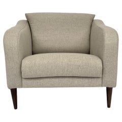 Cream Wool Club Armchair Mid Century Chair 1970s Danish