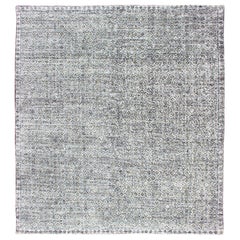 Creams, Ivory, Cream, and Charcoal Modern Distressed Rug