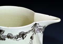 Creamware American-Market Ship Jug with Fifteen State and Eagle Design on Back