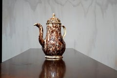 Creamware Coffee Pot, Whieldon Tortoiseshell Glaze, Zorensky Collection