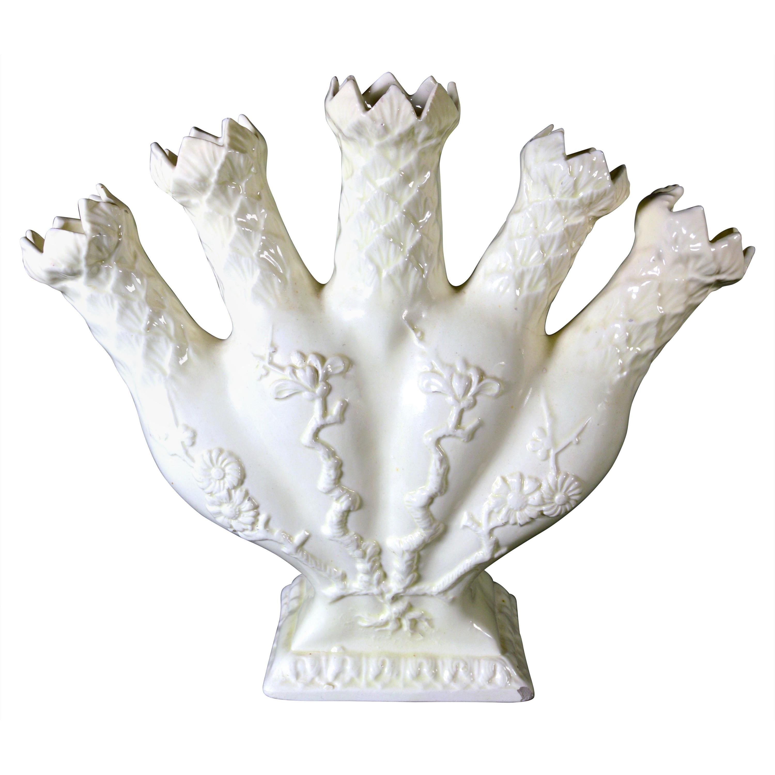 Creamware Finger or Quintal Vase For Sale
