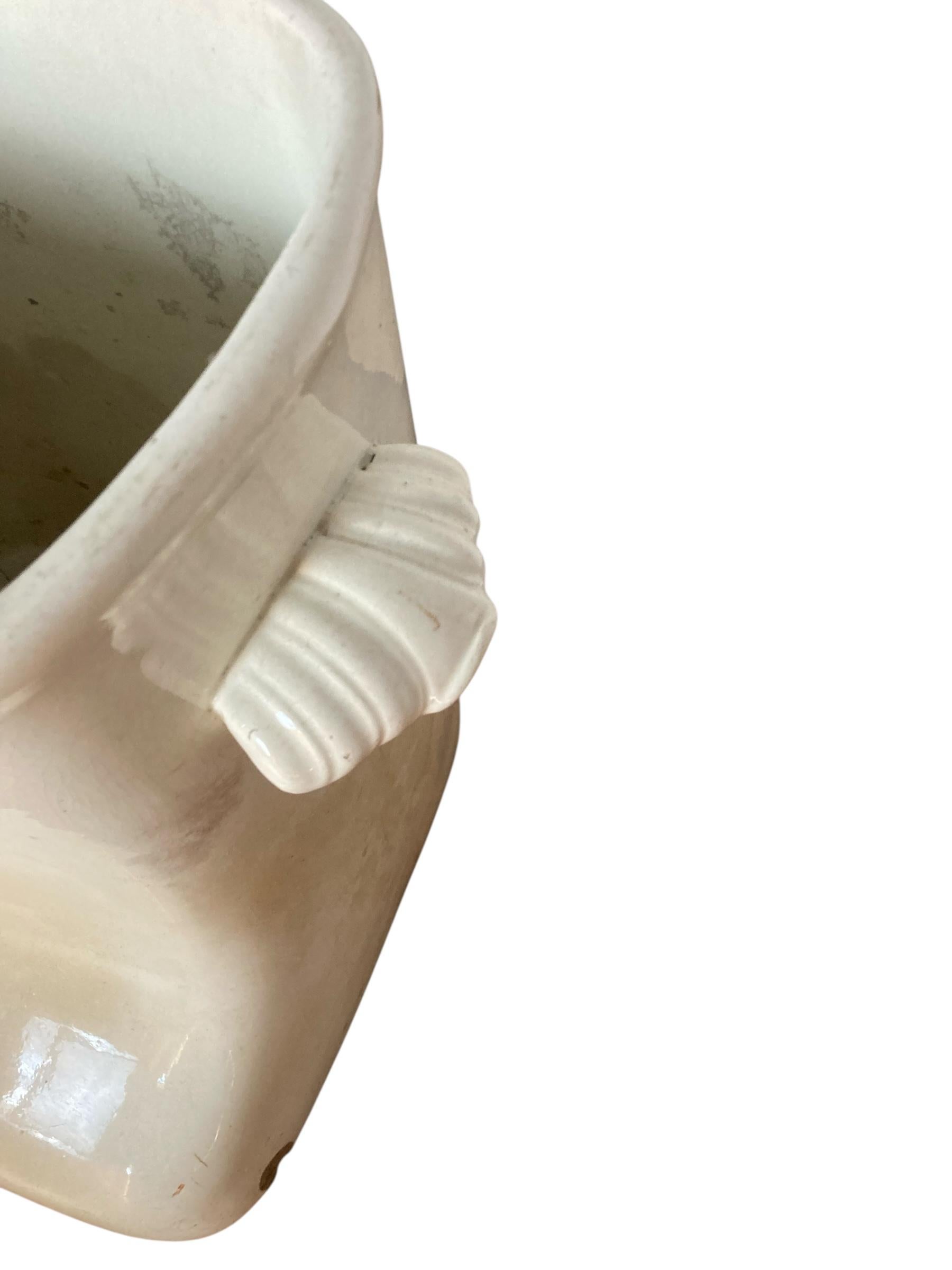 Début de l'époque victorienne Baignoire à genoux en Creamware ou jardinière Jardinere 1800's en vente