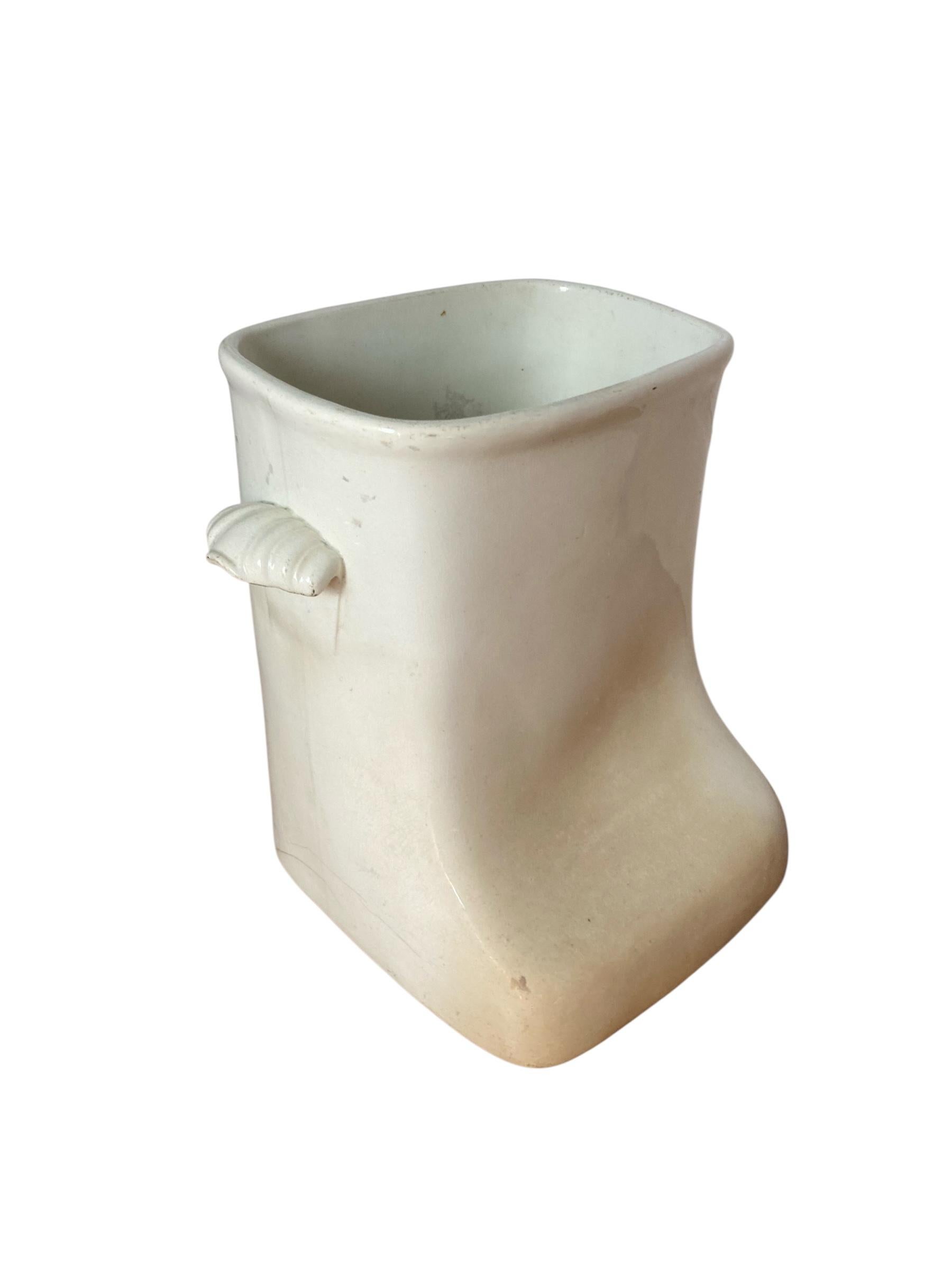 XIXe siècle Baignoire à genoux en Creamware ou jardinière Jardinere 1800's en vente