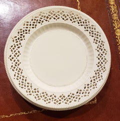 Creamware Openwork Four Dessert Plates