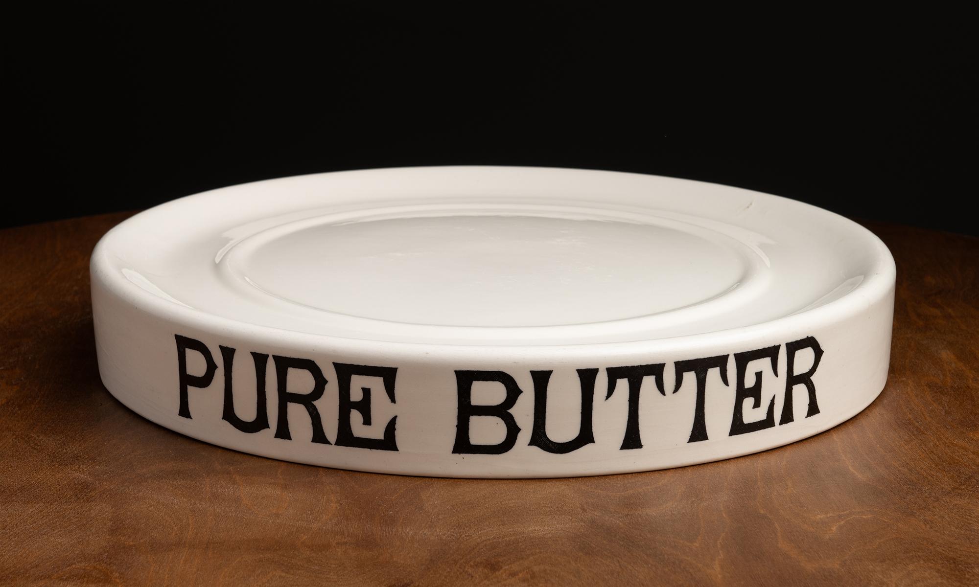 20th Century Creamware Pure Butter Slab, England circa 1930