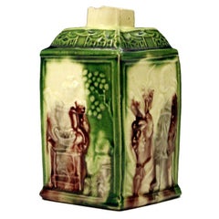 Creamware Whieldon Type Colour Glaze Tea Caddy, 18th Century