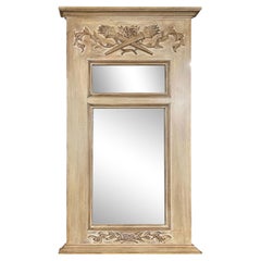 Creamy Painted French Trumeau Mirror