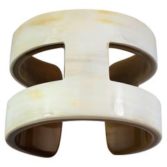 Creamy White "H" Style Horn Cuff/Bangle