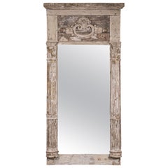 Creamy White Painted French Mirror