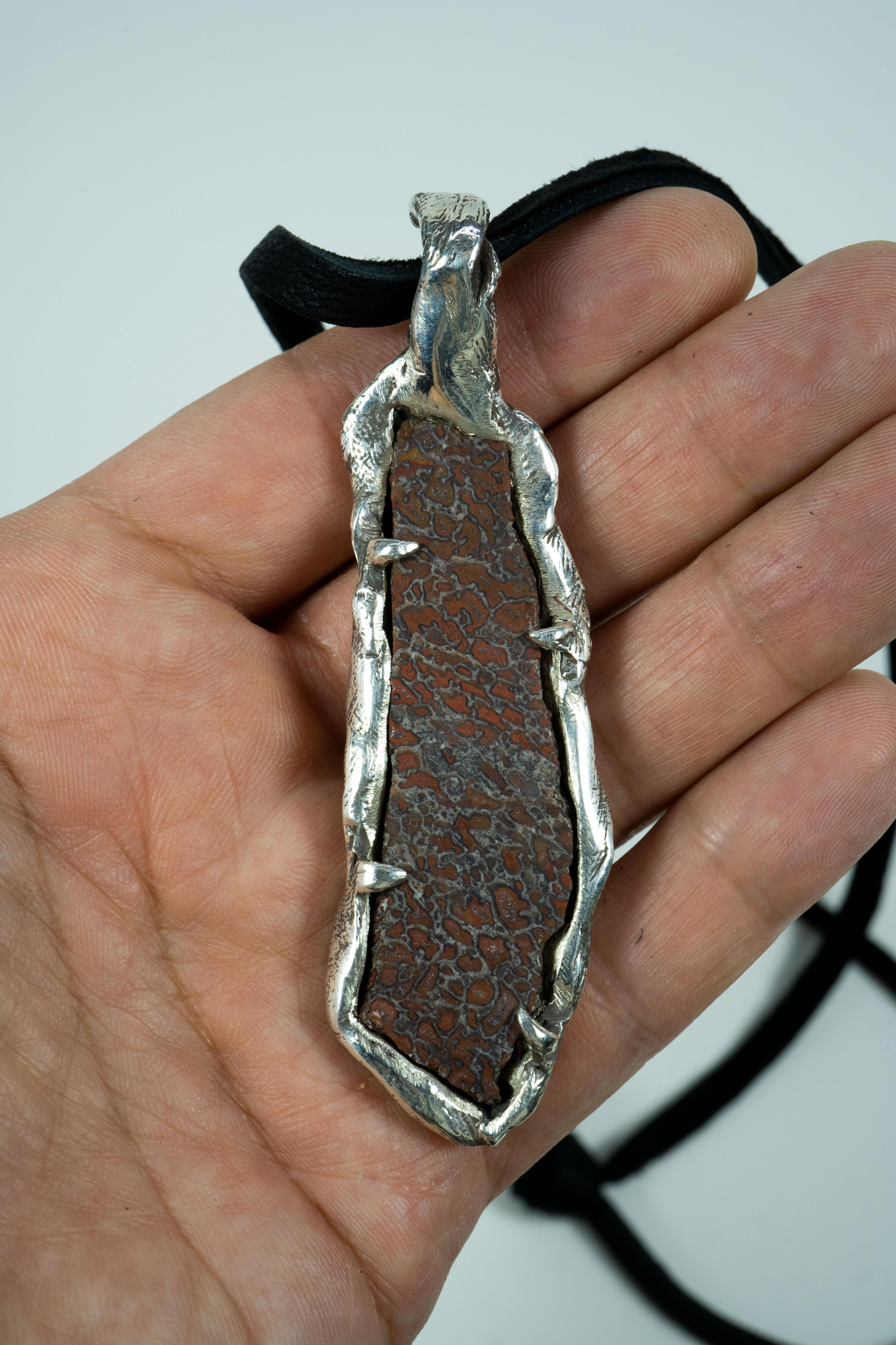 Contemporary Creation and Extinction (Dinosaur Bone Pendant) by Ken Fury For Sale