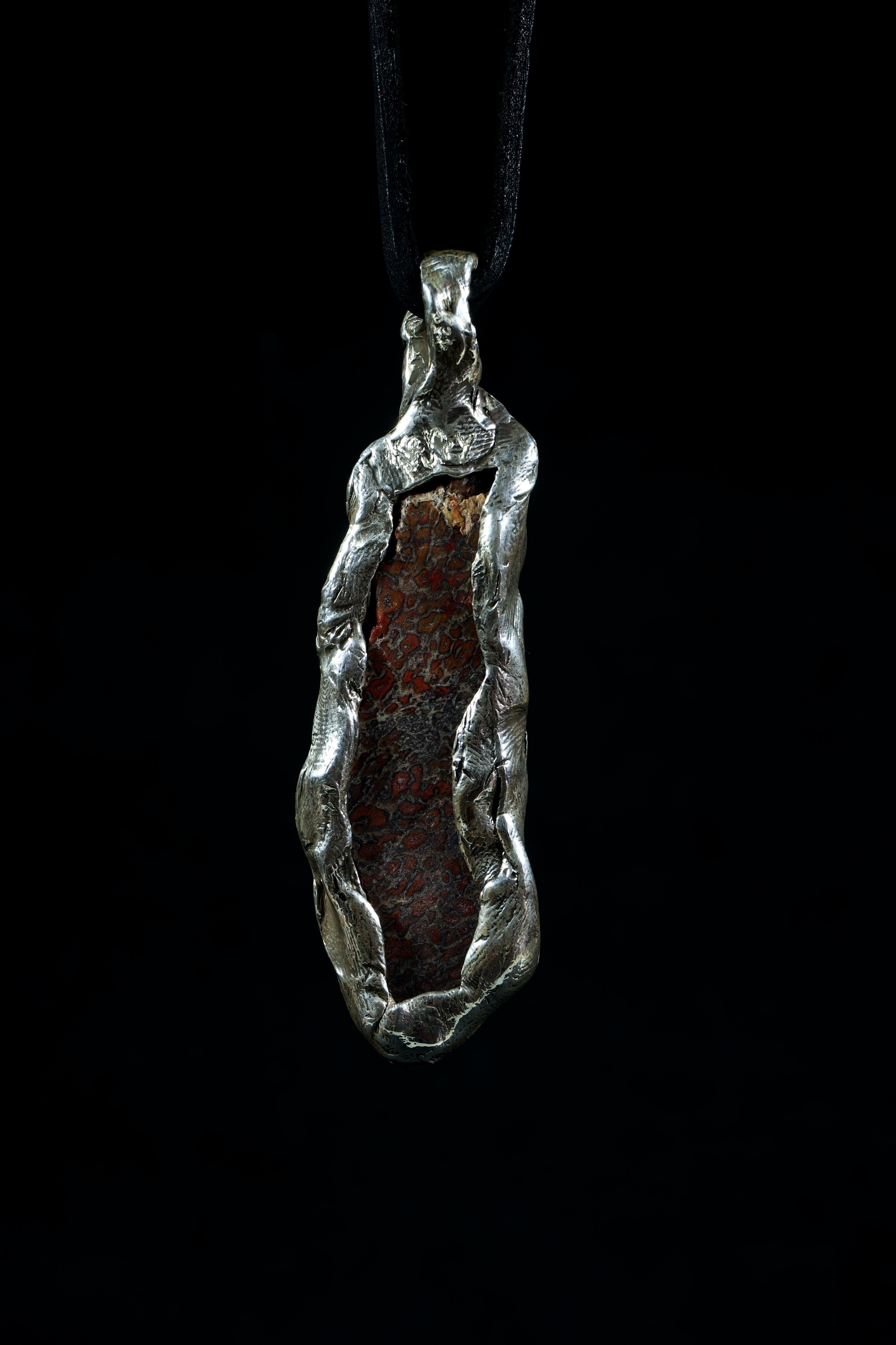 Creation and Extinction (Dinosaur Bone Pendant) by Ken Fury In New Condition For Sale In Queens, NY