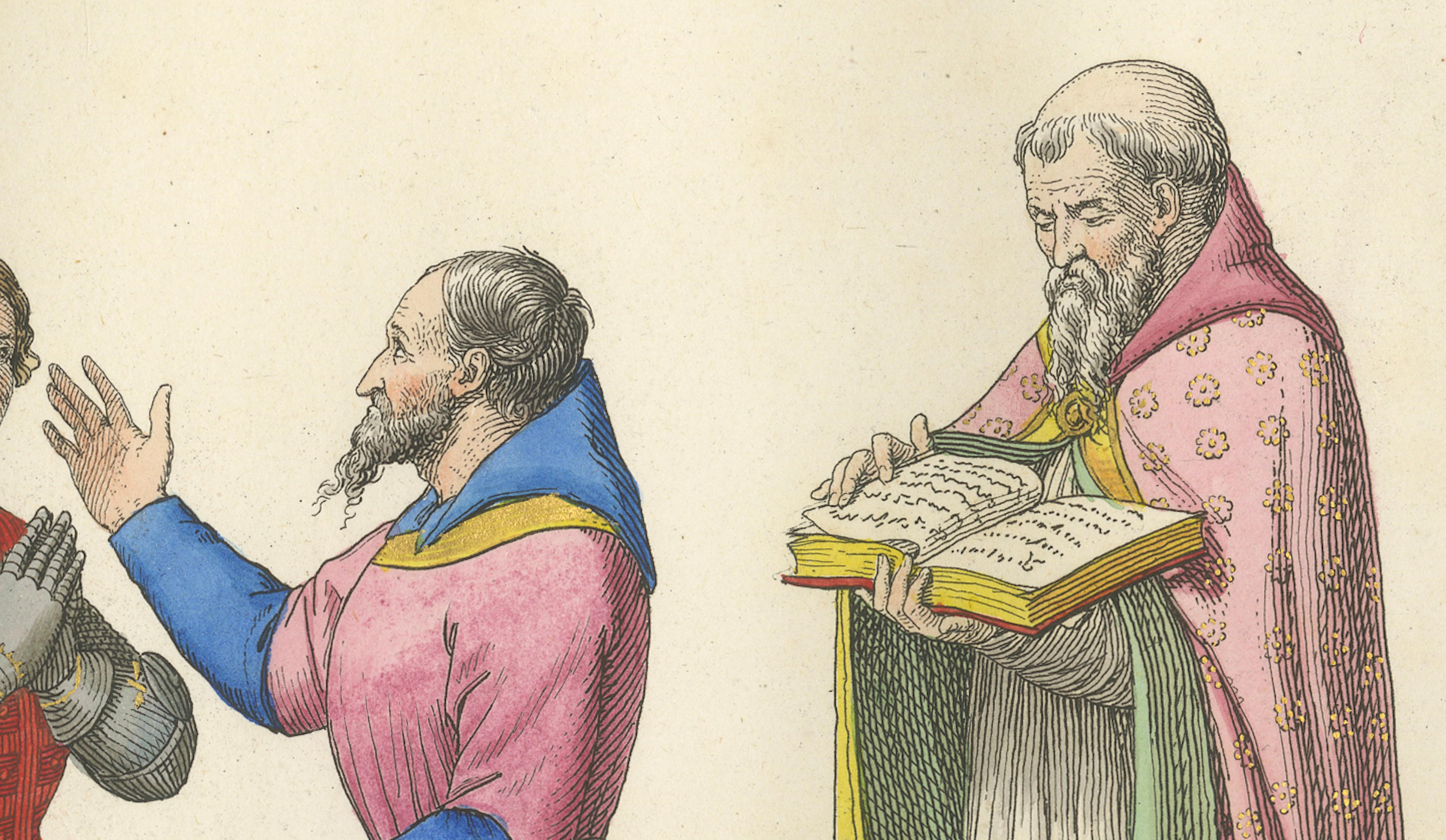 Creation of a Knight Ceremony, 14th Century – Hand-Colored, ca.1860