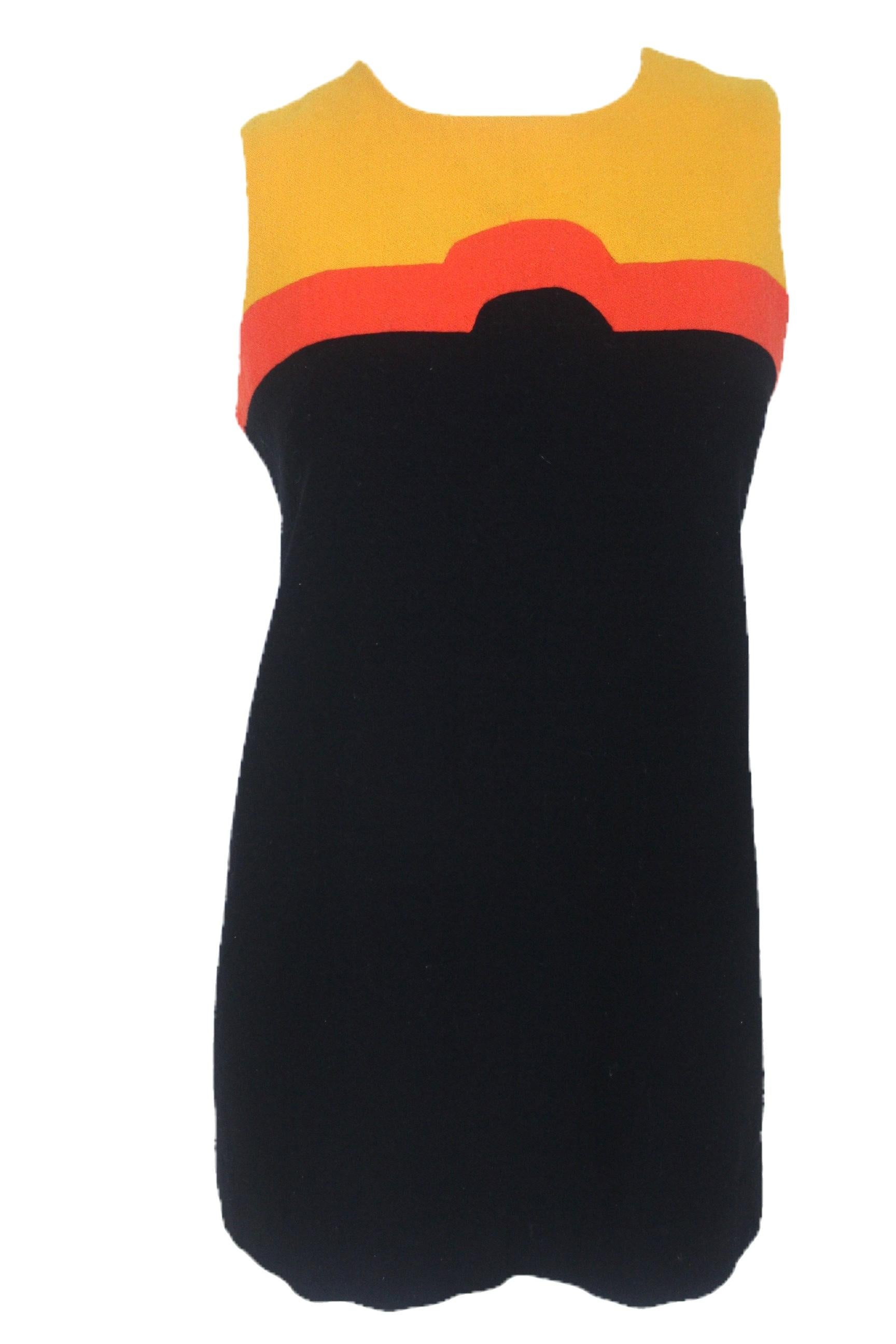 Black Creation Pierre Cardin Tunic/Mini Dress For Sale
