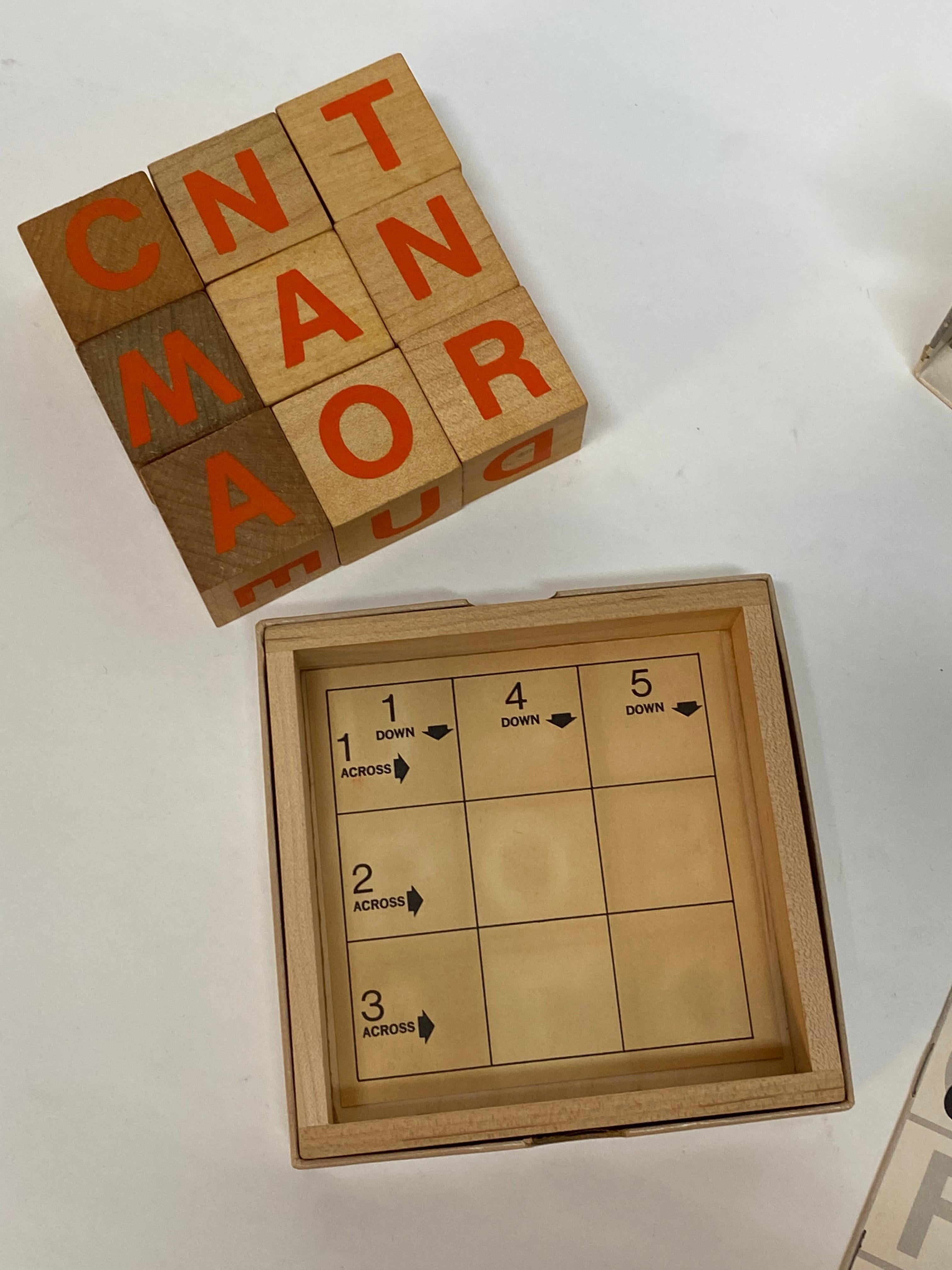 Wood Creative Playthings Crossword Blocks For Sale