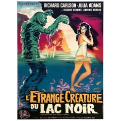 Vintage Creature from the Black Lagoon R1962 French Grande Film Poster, Belinsky