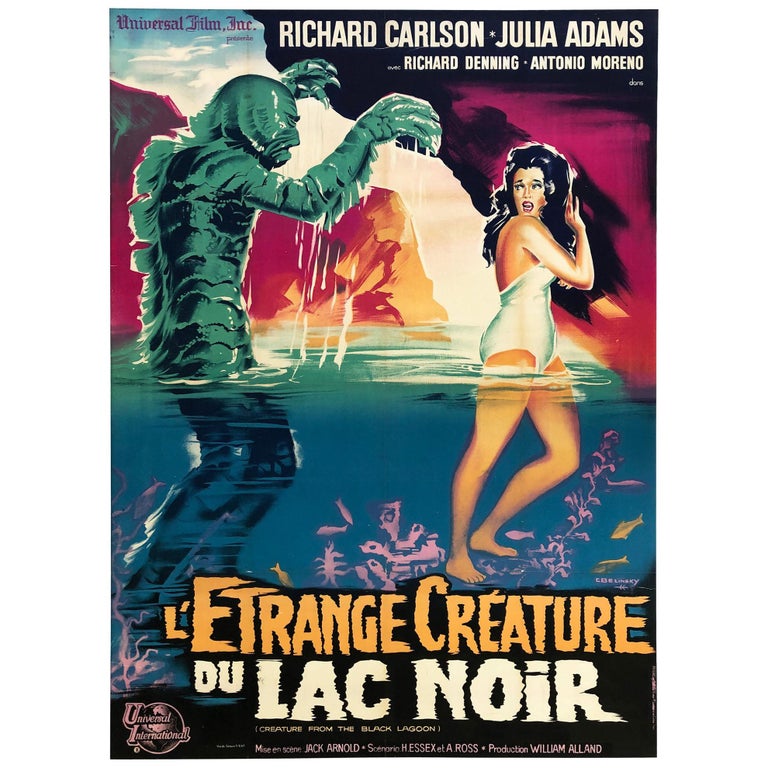 Creature From The Black Lagoon R1962 French Grande Film Poster Belinsky For Sale At 1stdibs