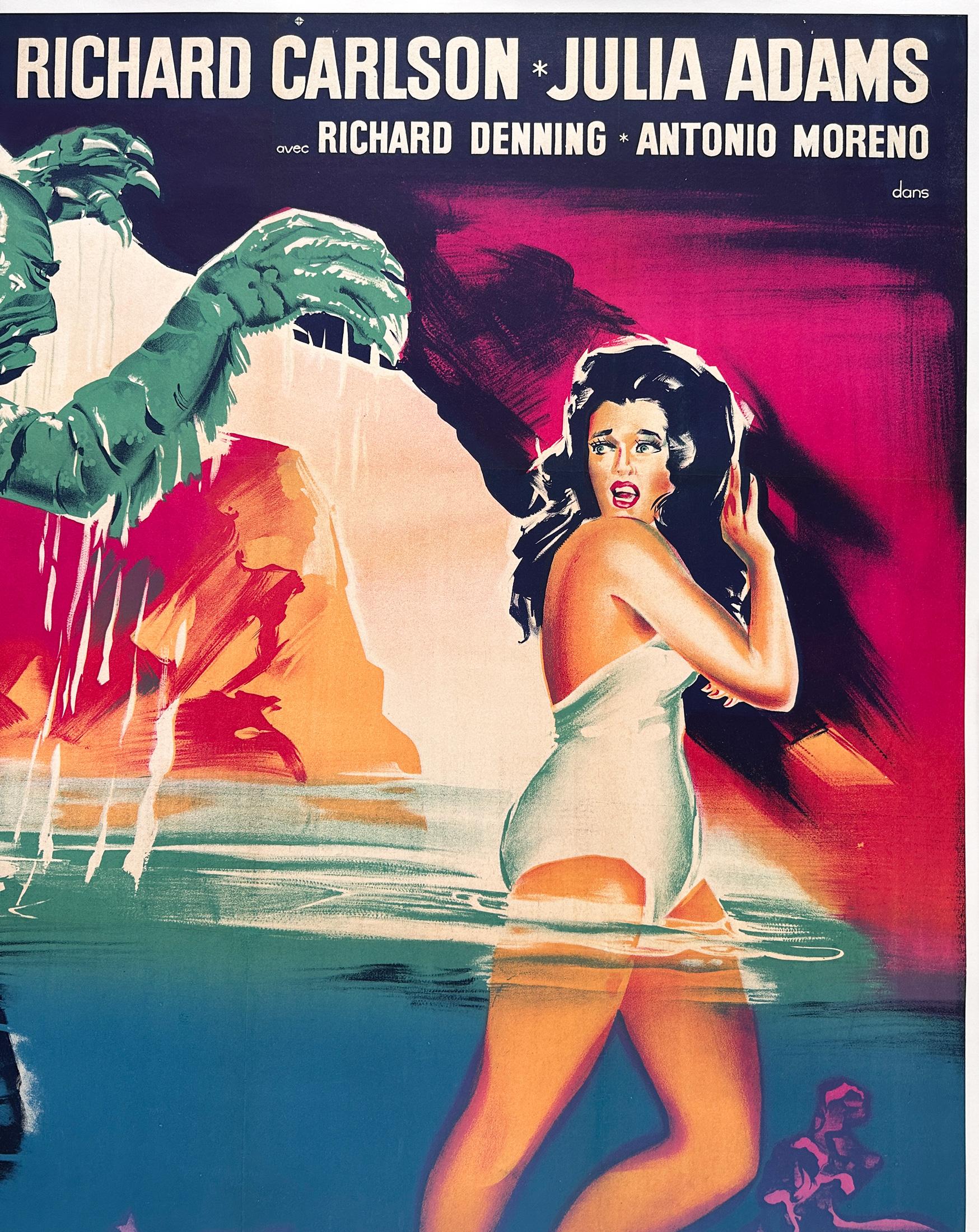 La criatura de la laguna negra R1962 Gran cartel de cine francés, CONSTANTIN BELIN en Excelente estado para la venta en Bath, Somerset