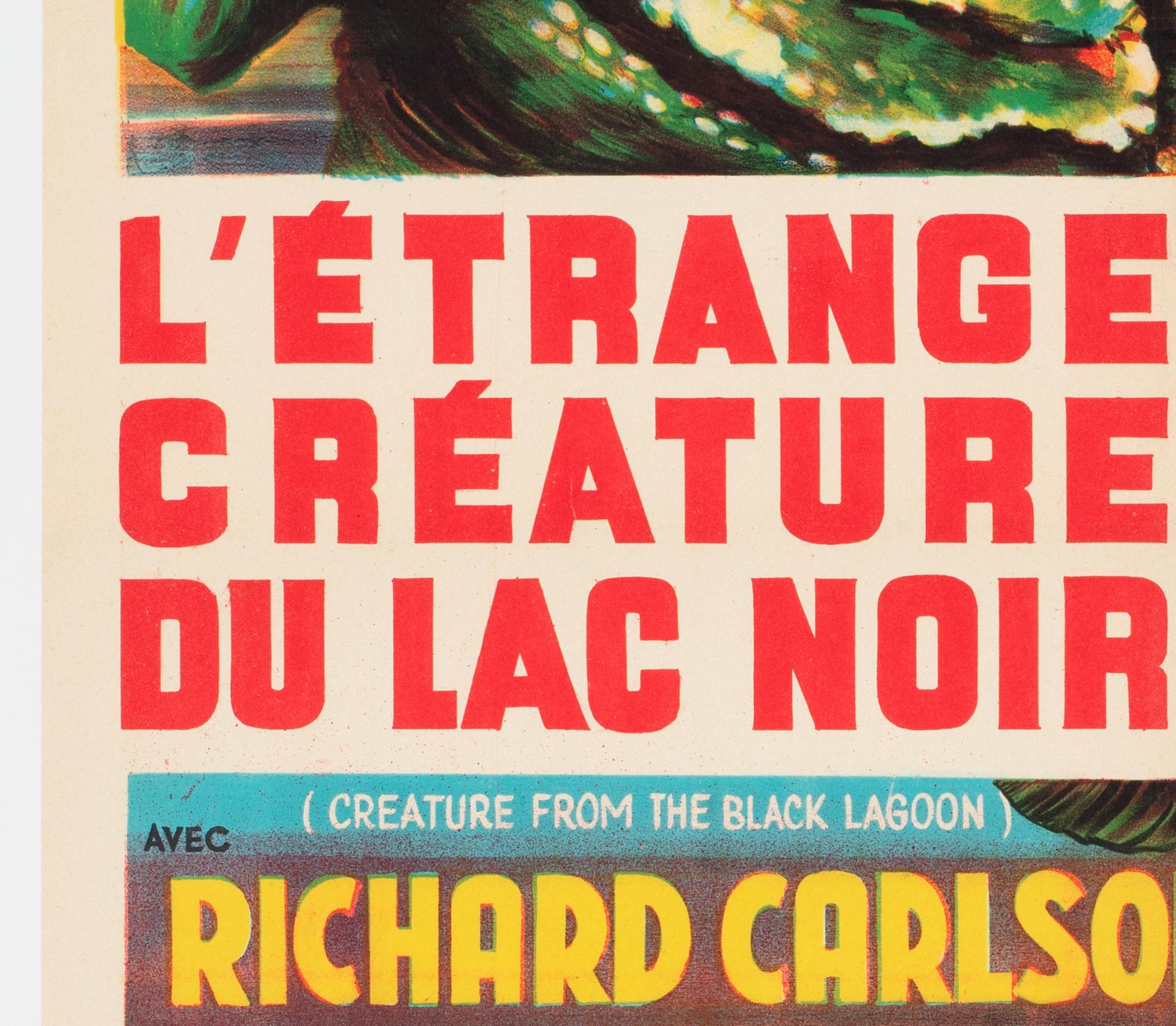 Linen Creature From the Black Lagoon R1962 French Moyenne Film Poster For Sale