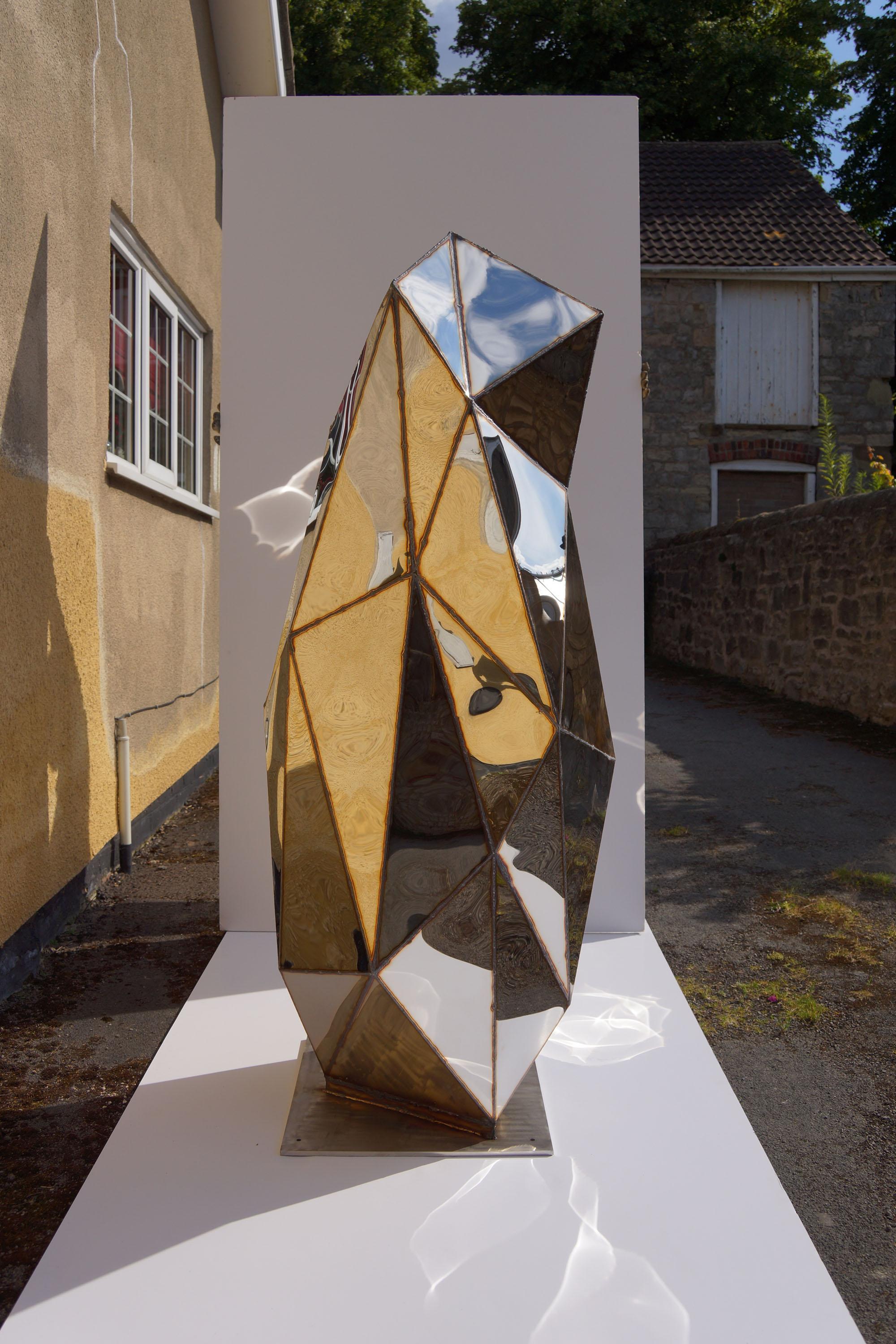 Kreaturenskulptur aus geschweißtem, spiegelpoliertem Edelstahl von Julian Mayor (Postmoderne) im Angebot