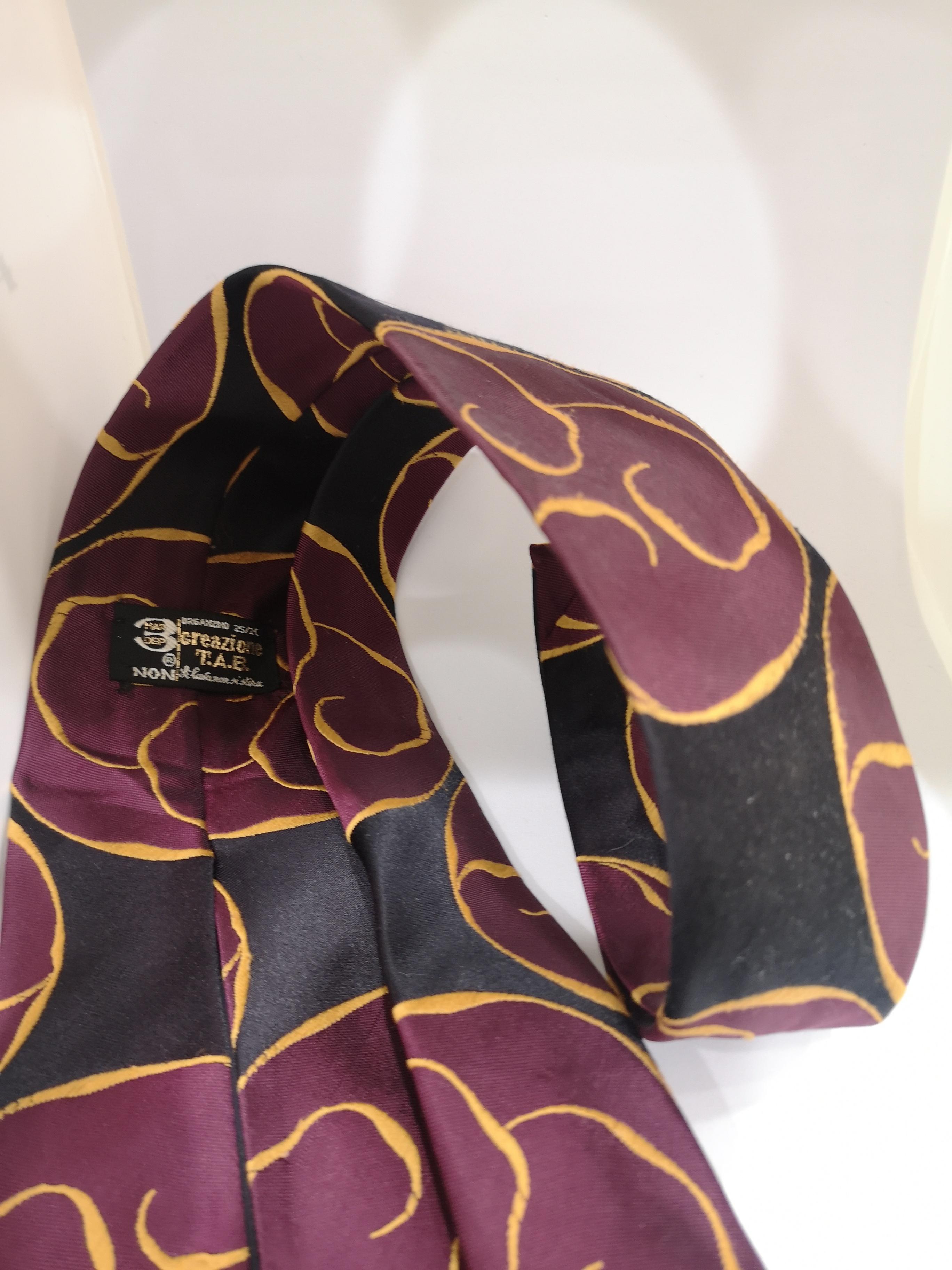 Creazioni black purple silk tie 2