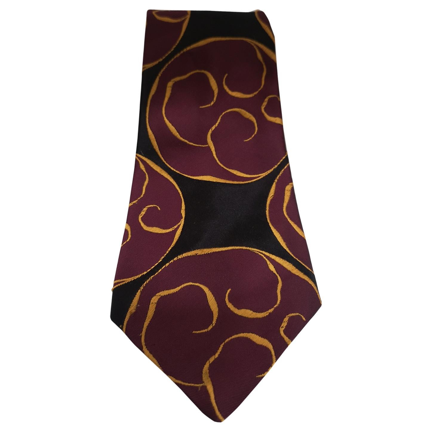 Creazioni black purple silk tie