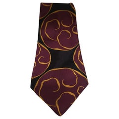 Creazioni black purple silk tie
