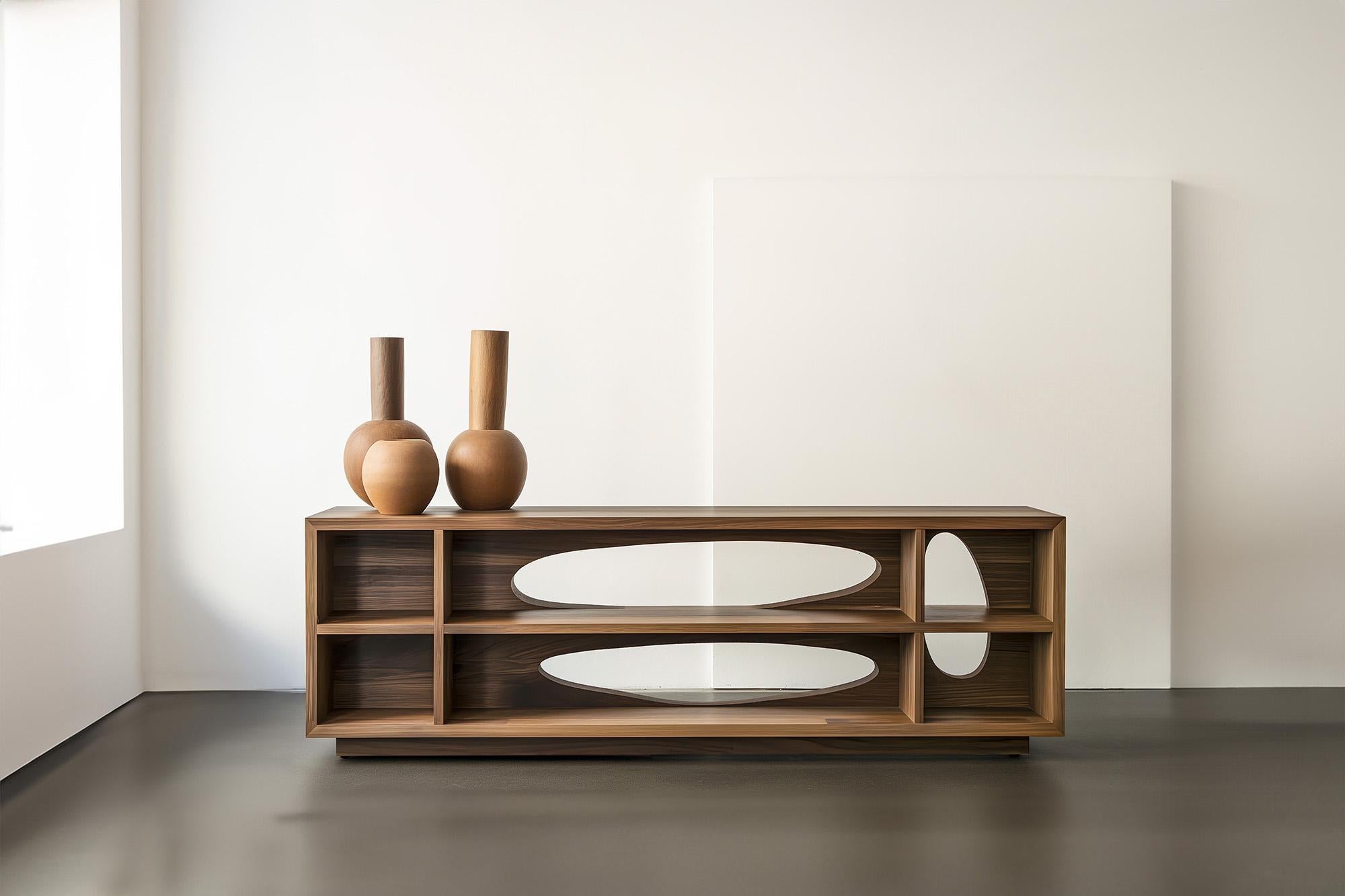 Credenza 4, Acabado único, Diseño Sereno de Joel Escalona, Detalle escultórico Moderno de mediados de siglo en venta