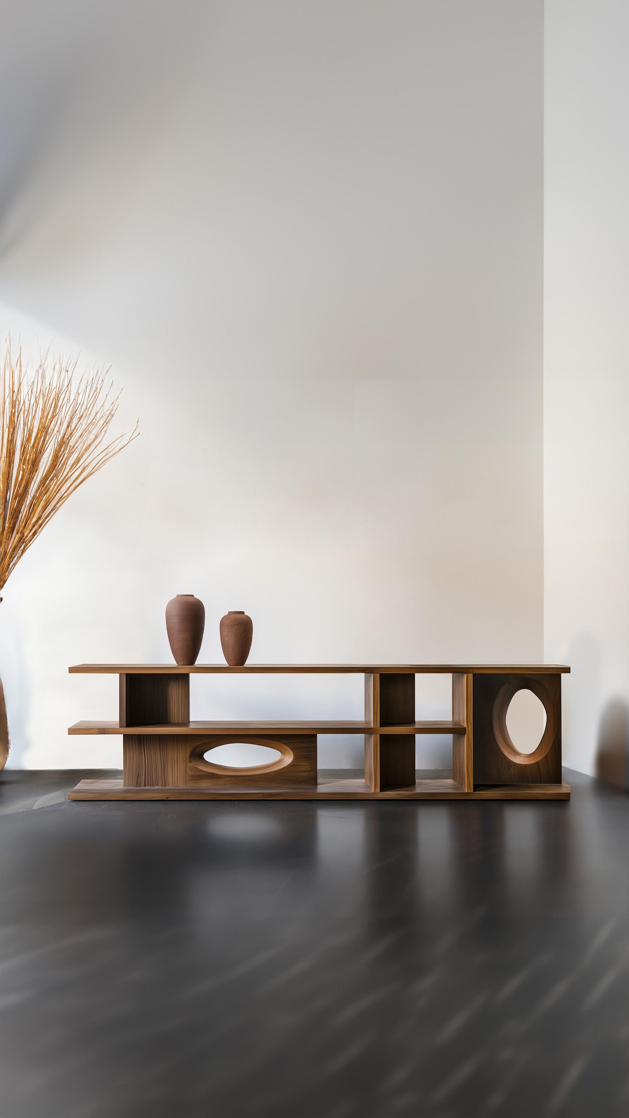 Mexican Credenza 6, Serene Design by Joel Escalona, Elegant Function, Small Sculpture For Sale