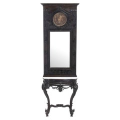 Crédence et miroir de style « King José » / D. Mary - XVIIIe siècle