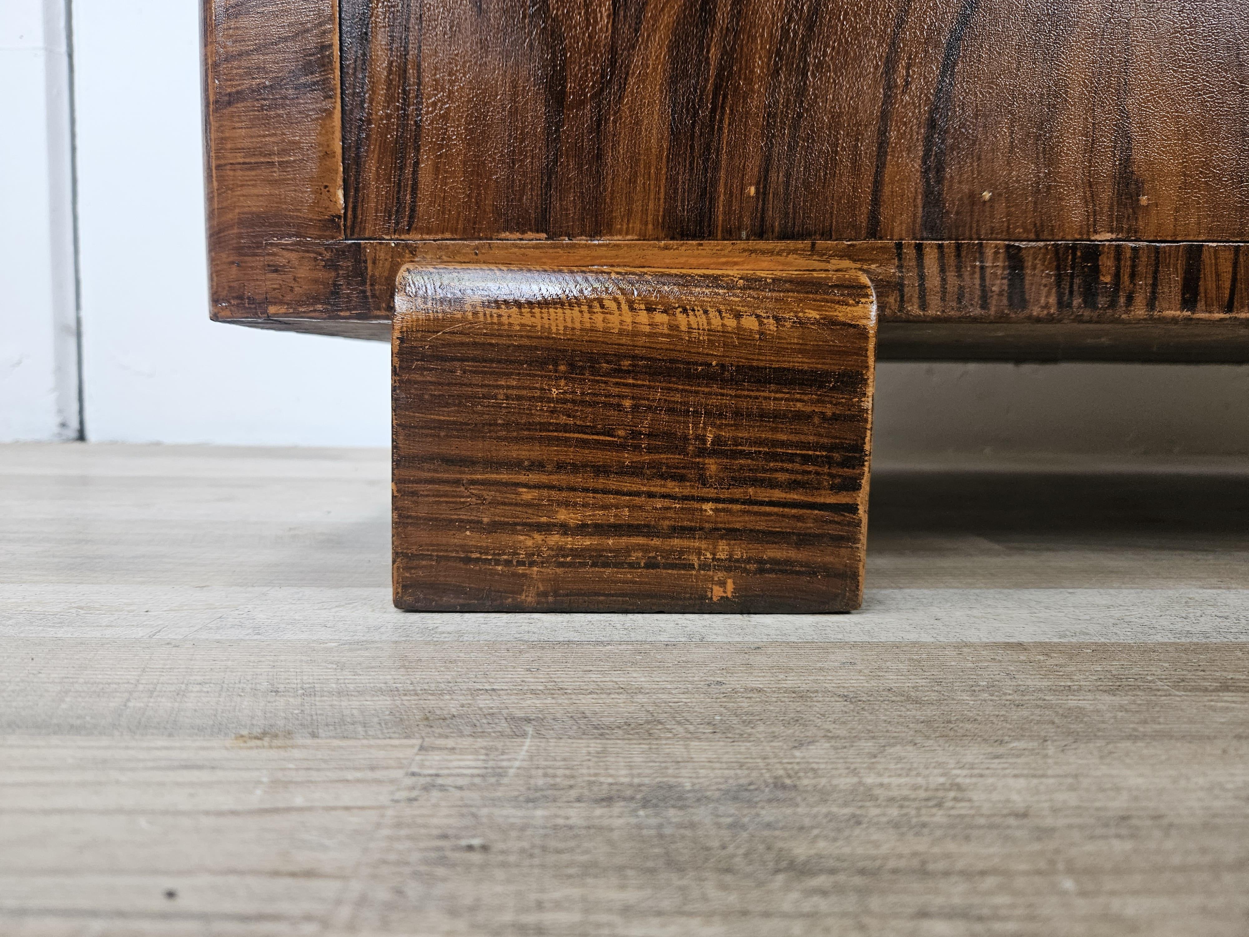 1940s Art Deco mahogany and fir sideboard with interior shelves 5