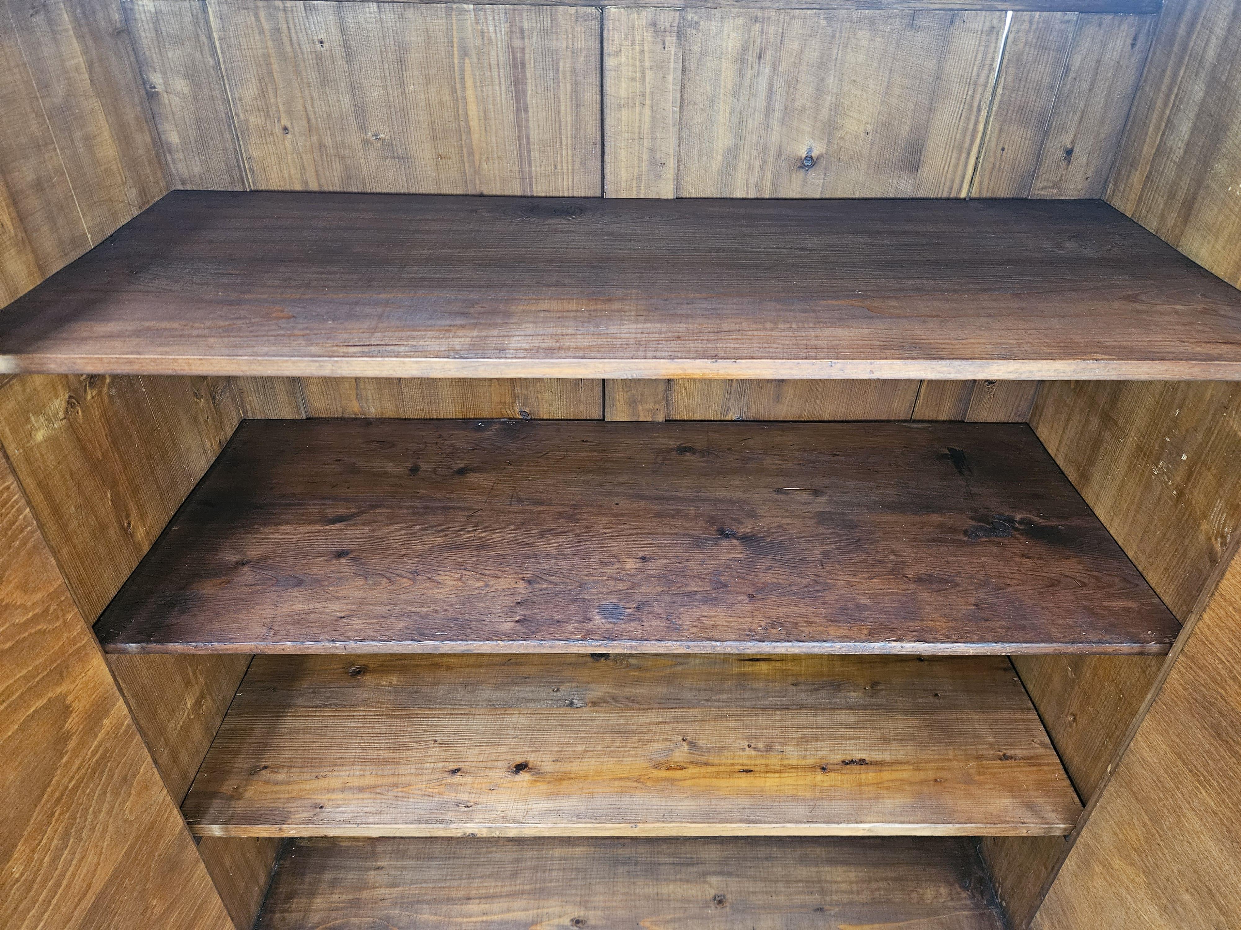 1940s Art Deco mahogany and fir sideboard with interior shelves 10