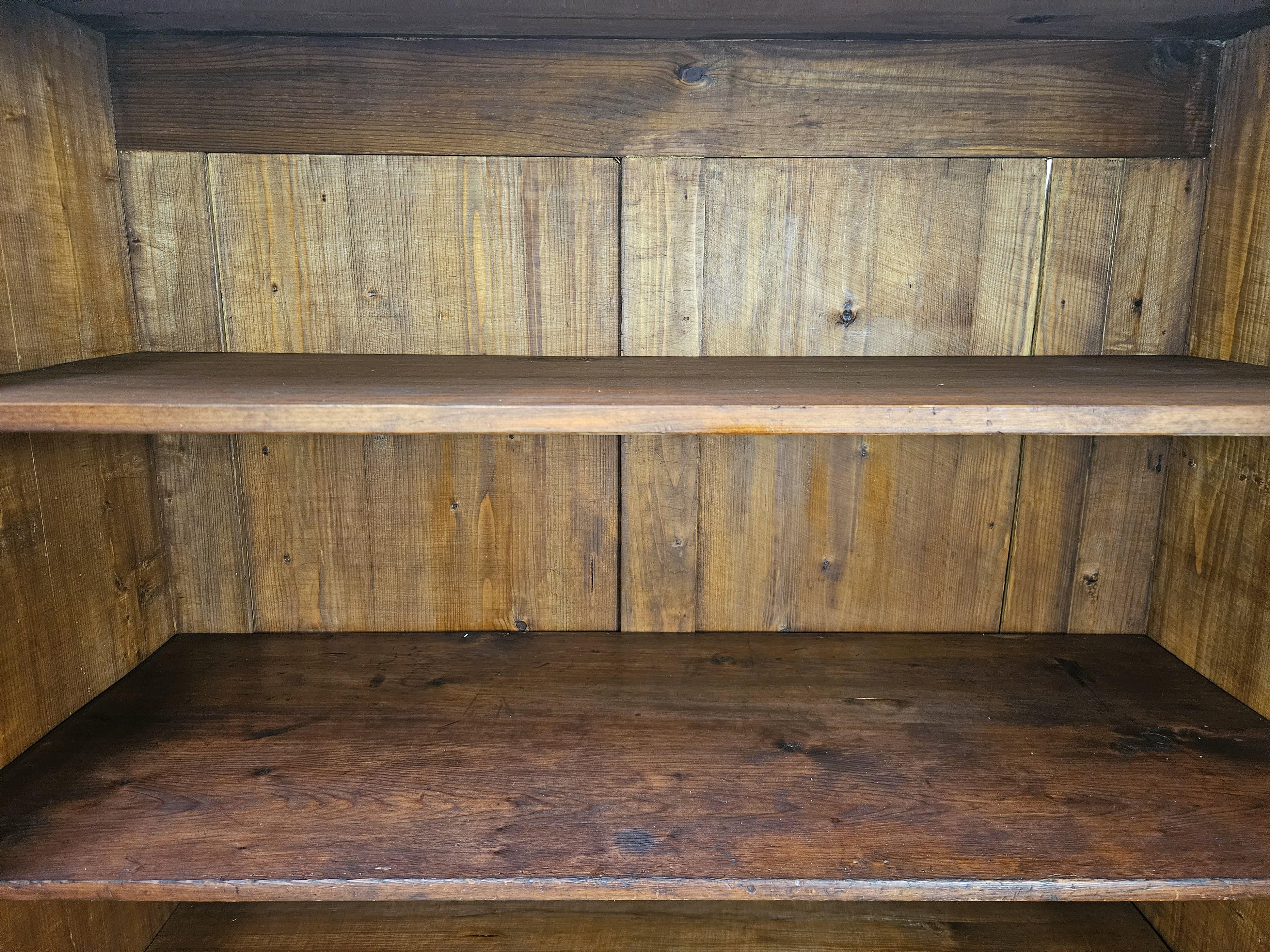 1940s Art Deco mahogany and fir sideboard with interior shelves 11