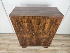 Art-Déco-Anrichte aus Mahagoni und Tannenholz aus den 1940er Jahren mit Einlegeböden