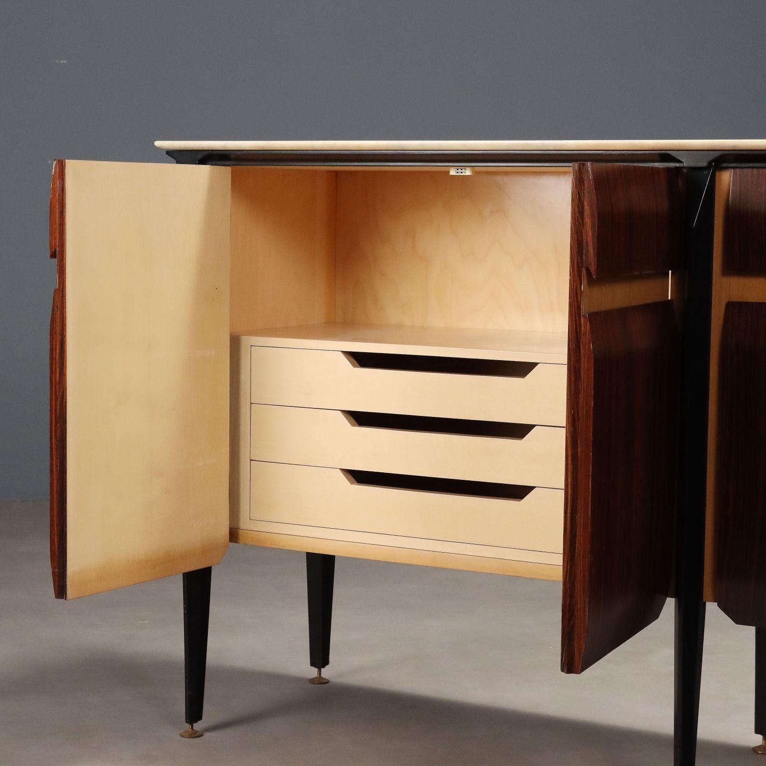 Mid-Century Modern Credenza Anni '60s Production Artigiani del Mobile Cantù For Sale