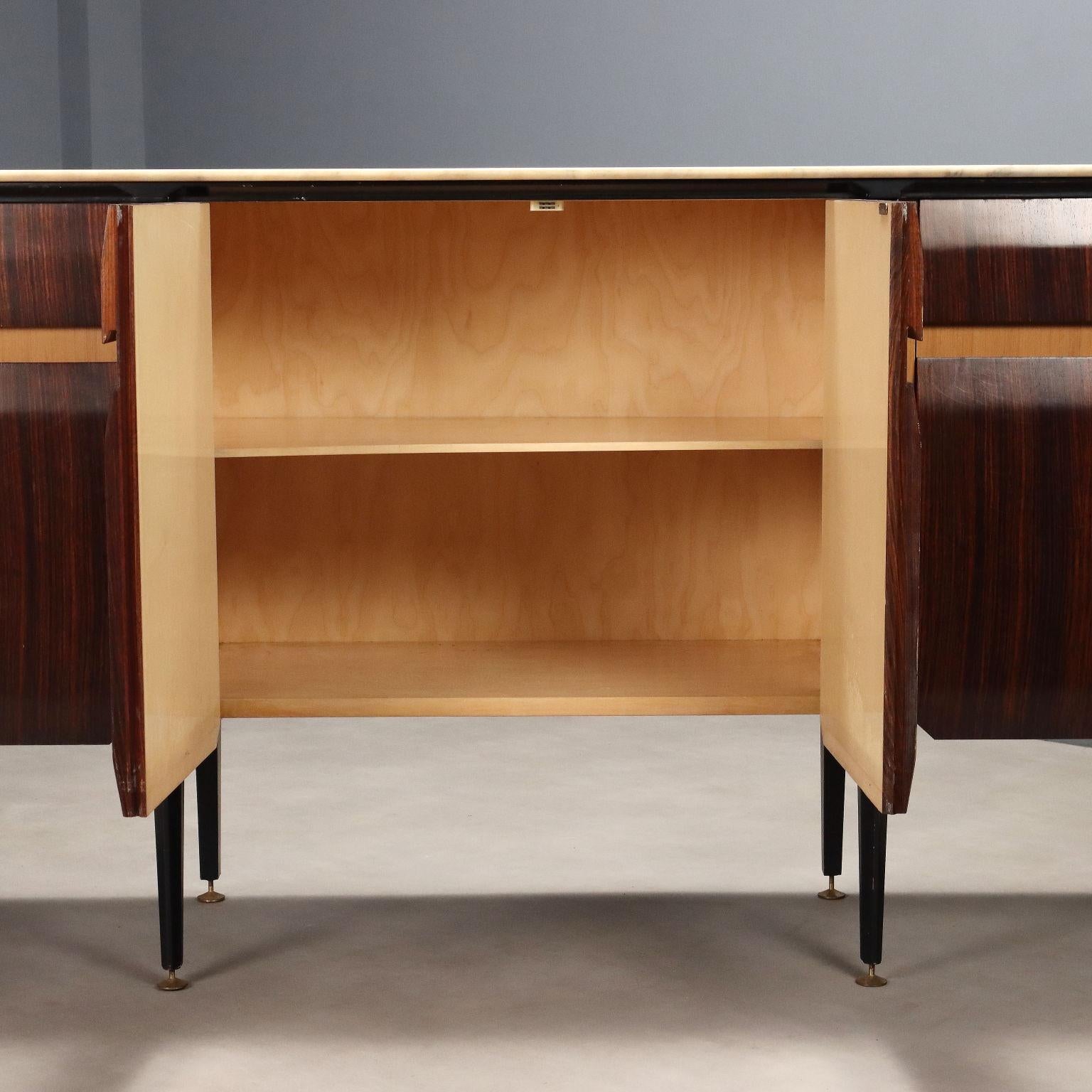 Italian Credenza Anni '60s Production Artigiani del Mobile Cantù For Sale