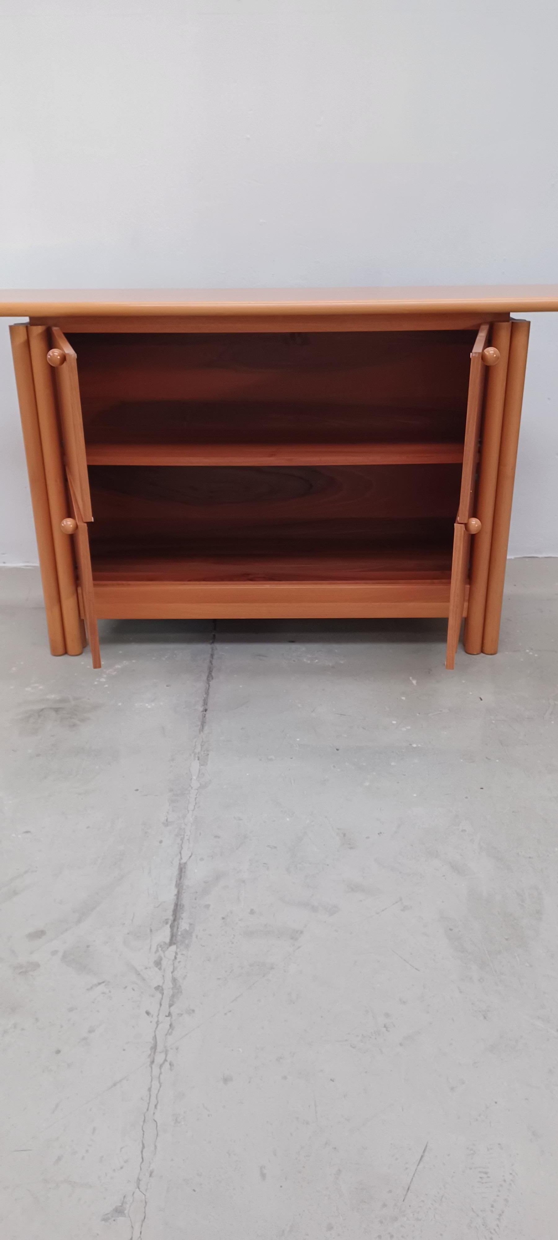 Bois Buffet années 80 Carlo Scarpa Style en vente