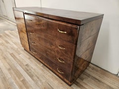 Credenza Art Decò anni ’40 in noce e noce biondo