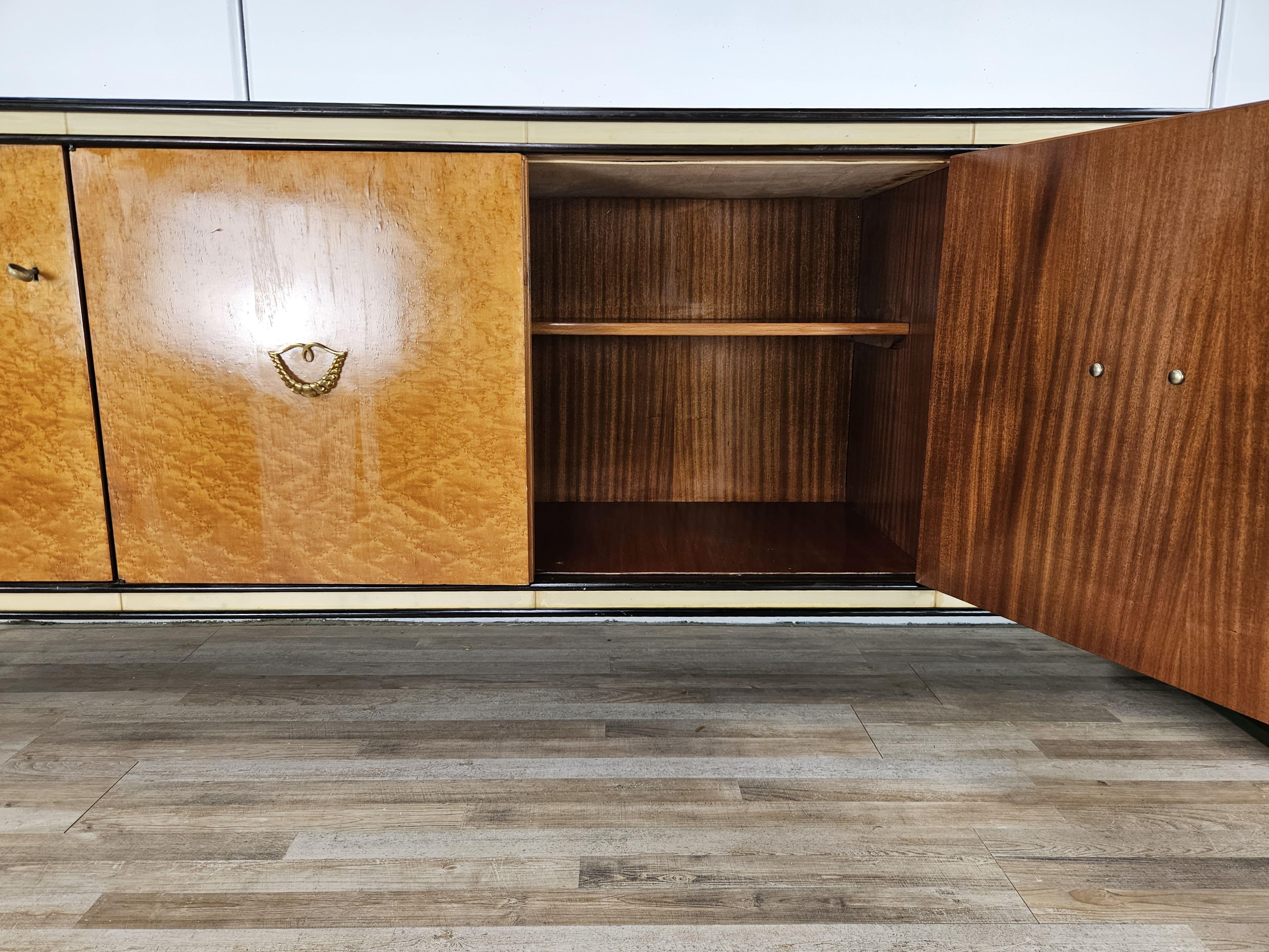 1950s Art Deco sideboard attr. La Permanente Furniture Cantù by Osvaldo Borsani For Sale 6