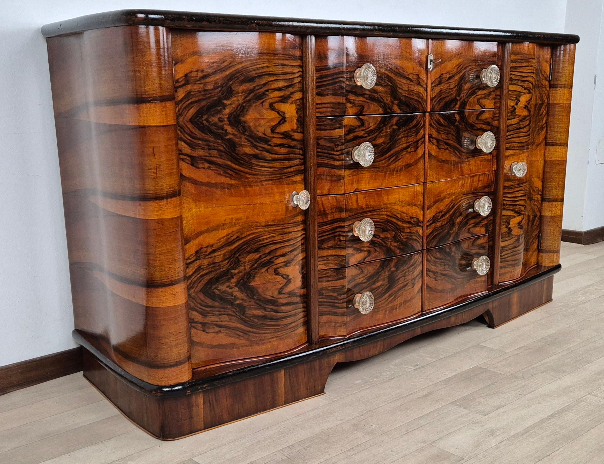 Italian Florentine Art Deco Sideboard 1930 For Sale
