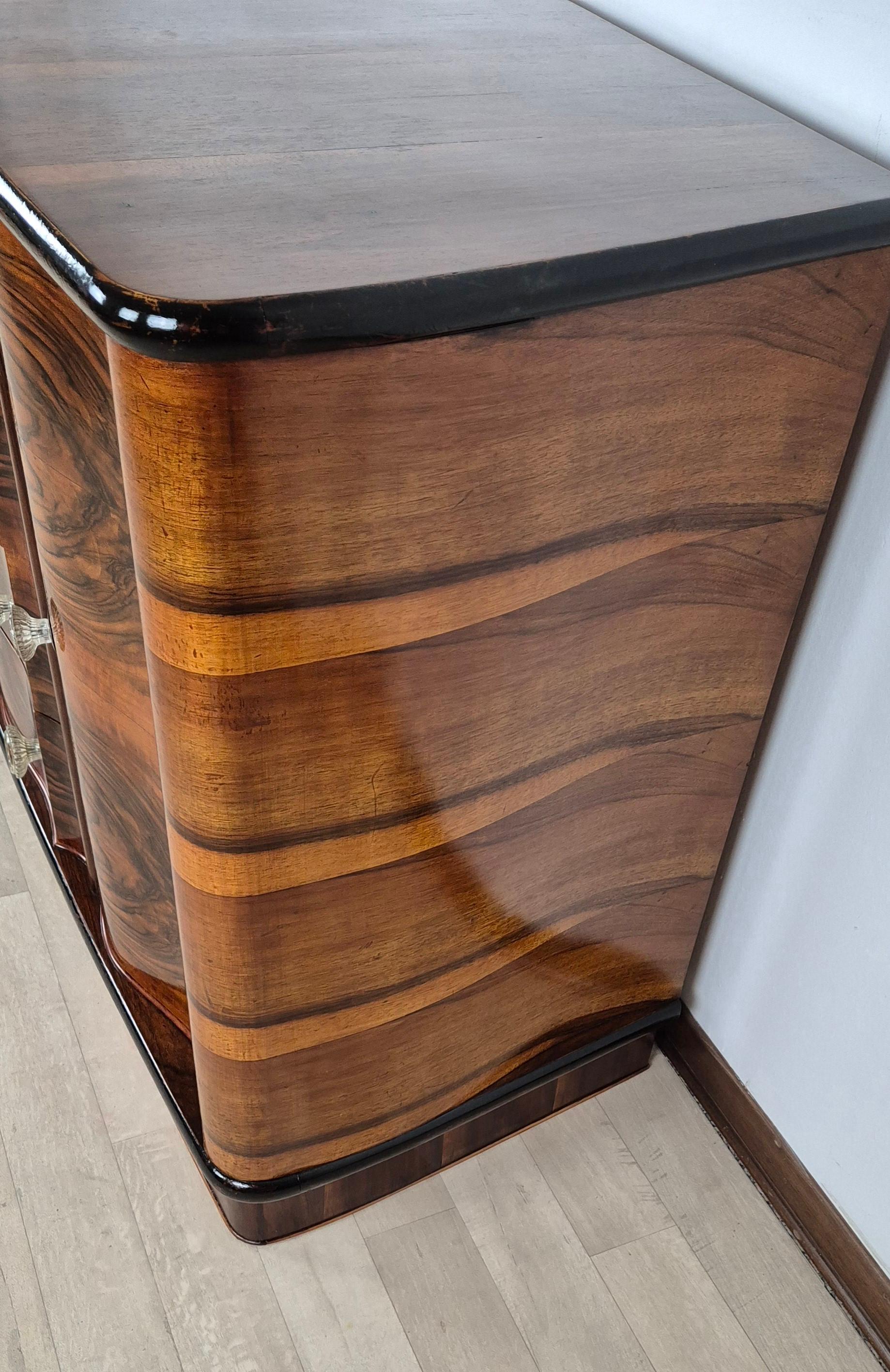 Mid-20th Century Florentine Art Deco Sideboard 1930 For Sale