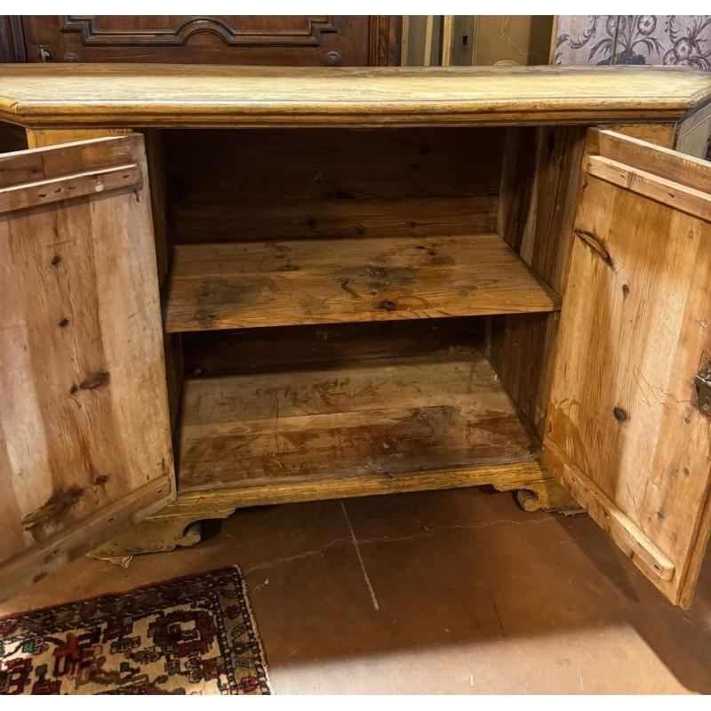 credenza bassa 4 ante, laccate e dipinta con figurini, italia (Handbemalt) im Angebot