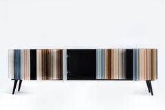 Credenza Buff-Hey Five Multicolored Glass Doors