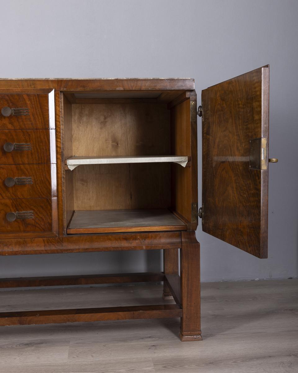 Buffet buffet vintage des années 1940 en bois de bruyère de conception italienne en vente 5