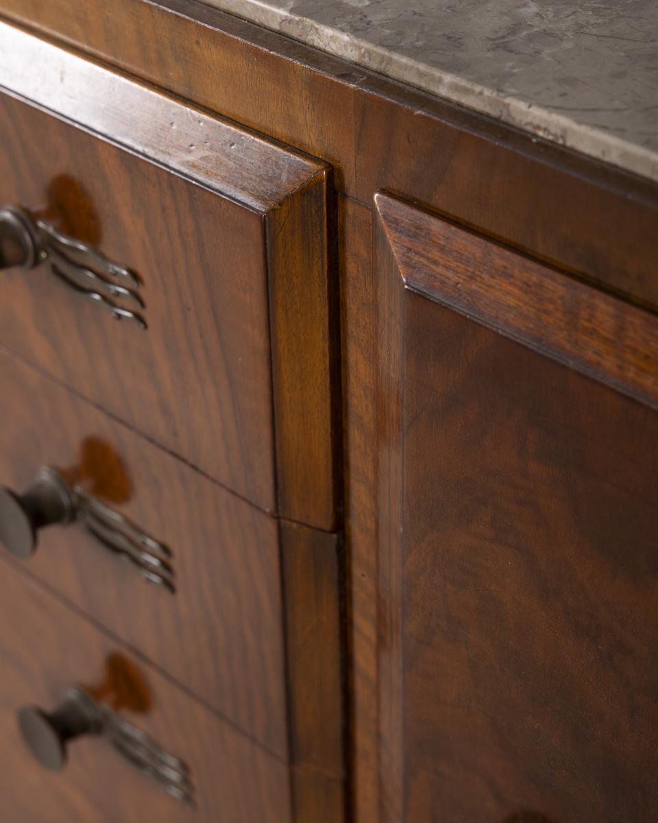 Buffet buffet vintage des années 1940 en bois de bruyère de conception italienne en vente 6
