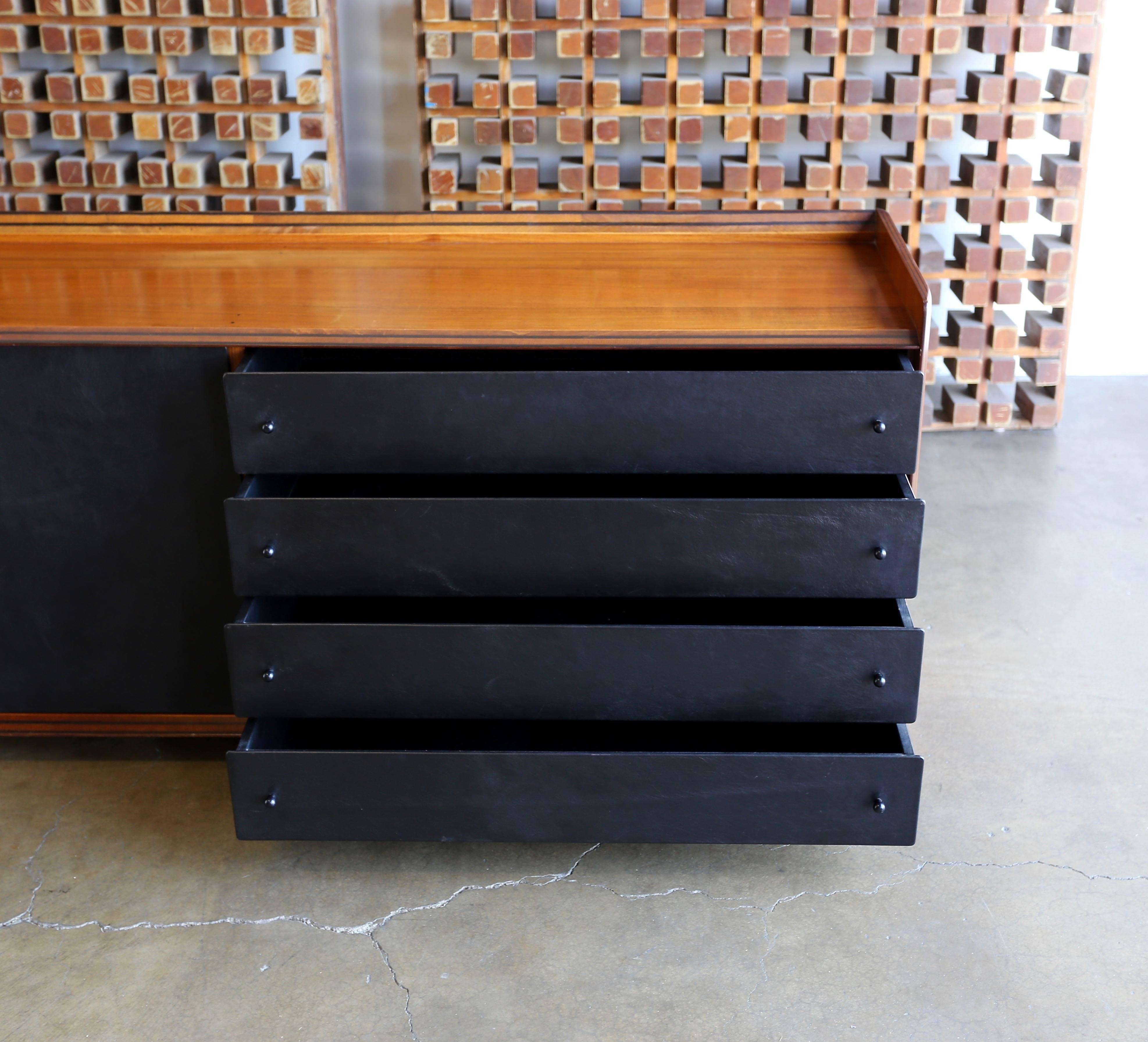 Leather Credenza by Afra & Tobia Scarpa for Maxalto