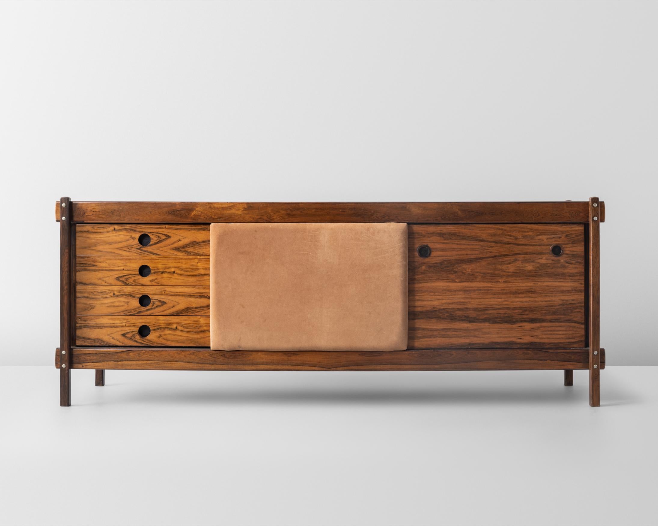 Leather Credenza by Sérgio Rodrigues For Sale