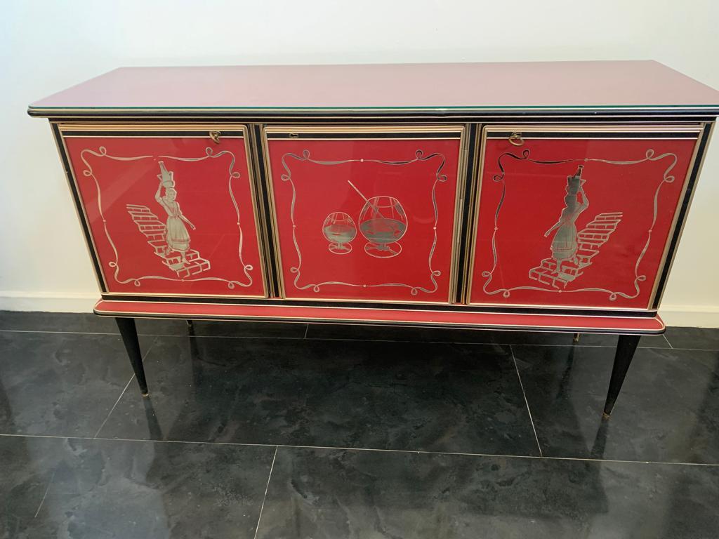 Mid-Century Modern Credenza by Umberto Mascagni, 1950s For Sale