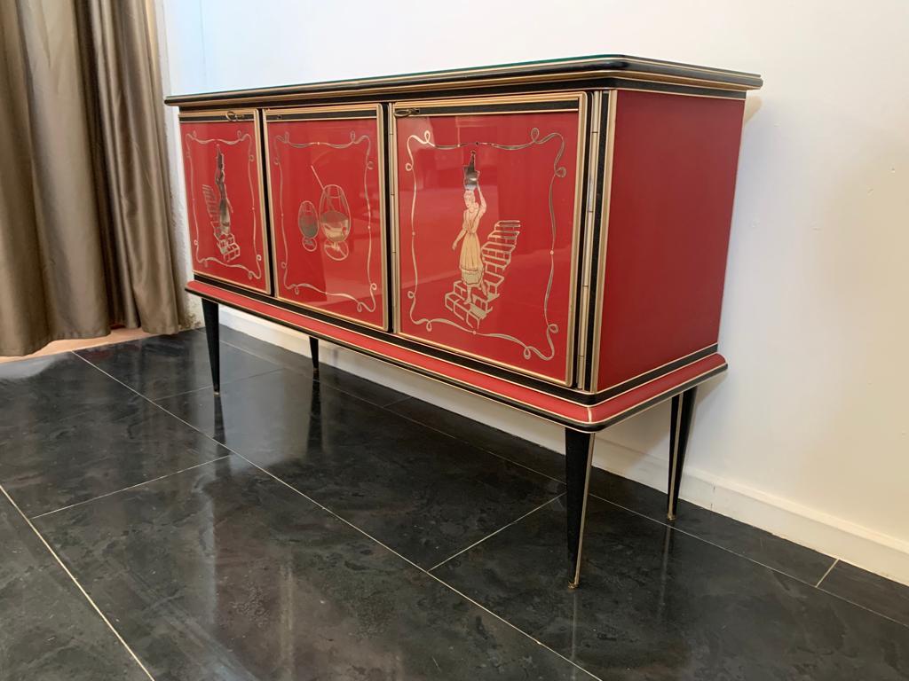 Credenza by Umberto Mascagni, 1950s In Good Condition For Sale In Montelabbate, PU